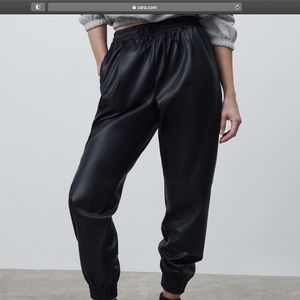 Zara Faux Leather Jogger Small